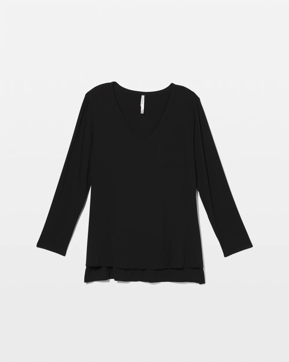 BLACK - Long Sleeve Pajama Tee