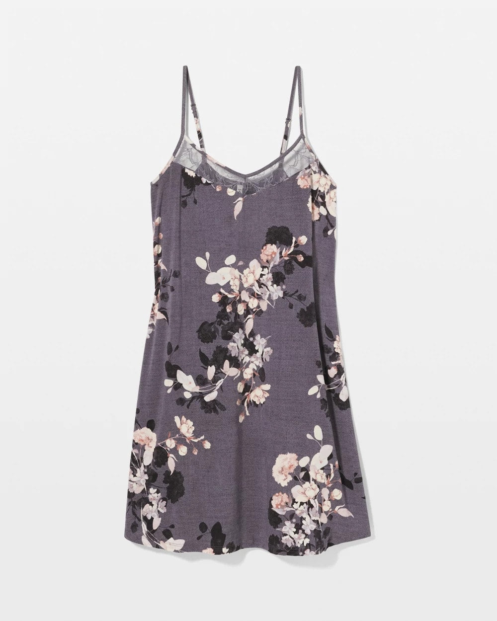 FLORAL DREAMS GRAY - Lace Chemise