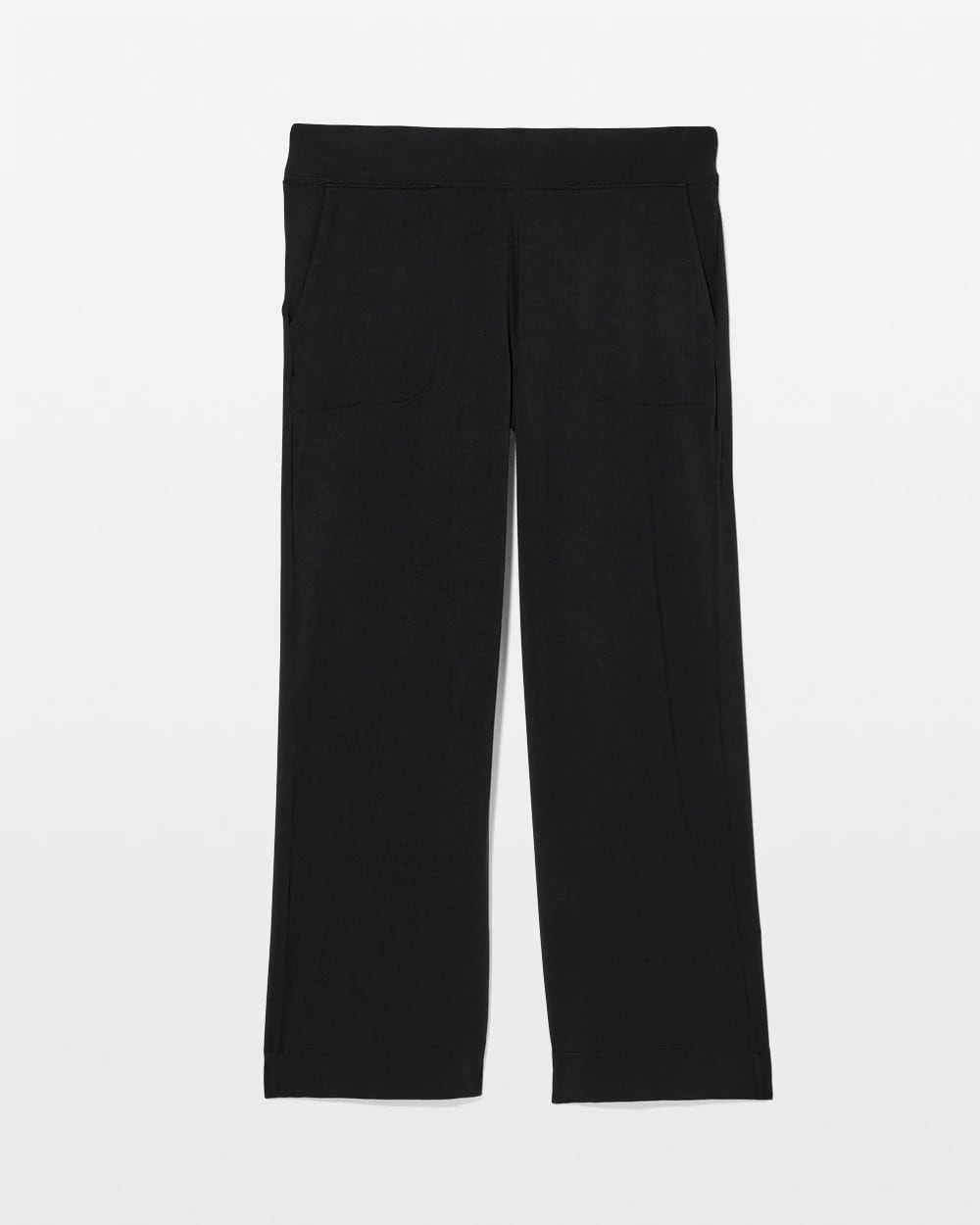 BLACK - Cropped Pajama Pants