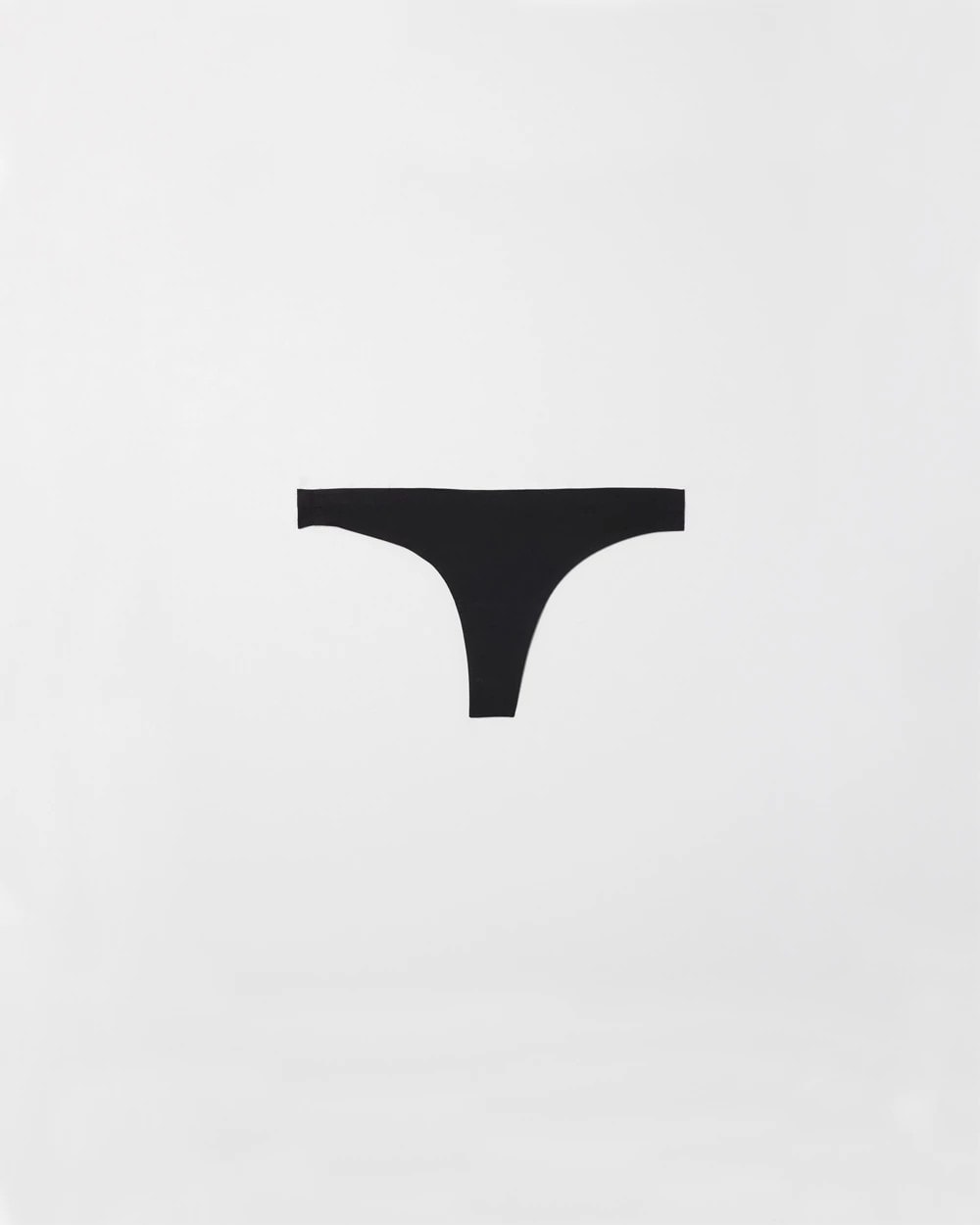 BLACK - Soft Stretch Thong Panty