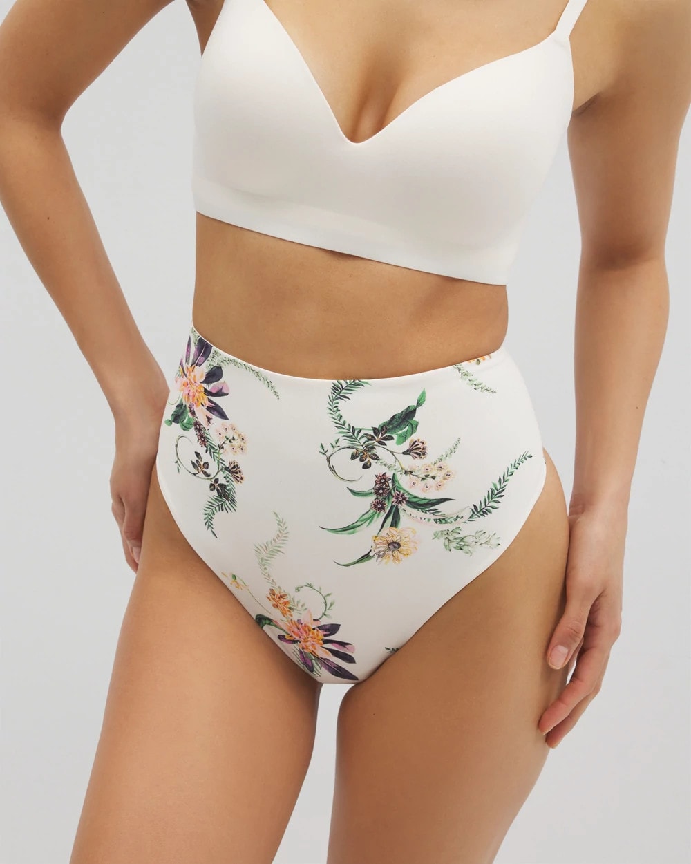 PARADISE PLUMES D M CHAMP - Tummy High-Waist Thong Panty