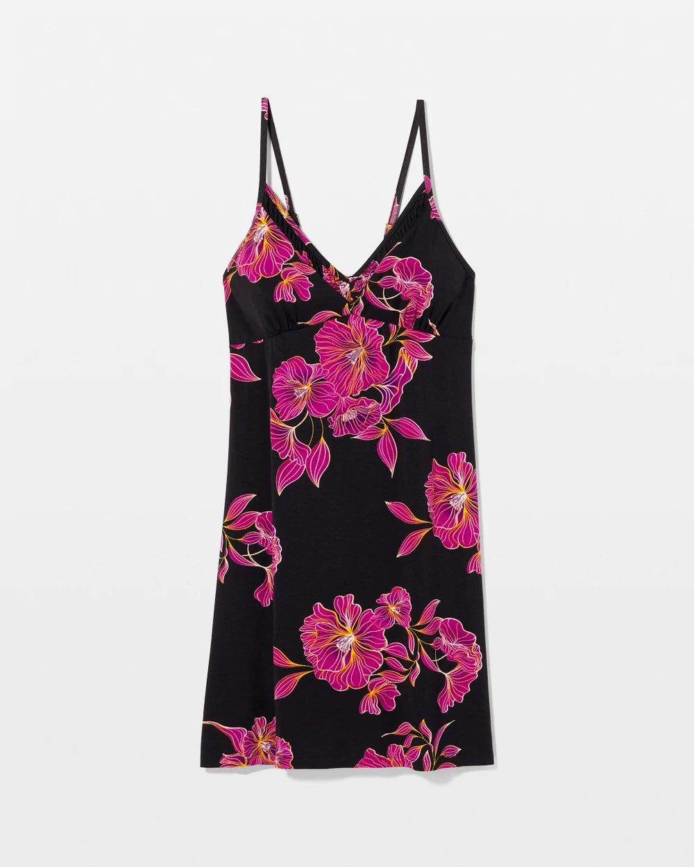 GILDED BLOOMS MAGENTA - Classic Shirred Neck Chemise
