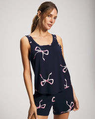 BELOVED BOWS GRAND NAVY - Pajama Tank