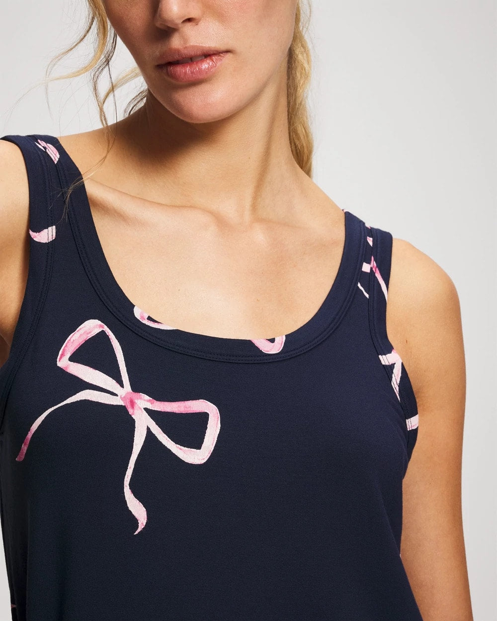 BELOVED BOWS GRAND NAVY - Pajama Tank