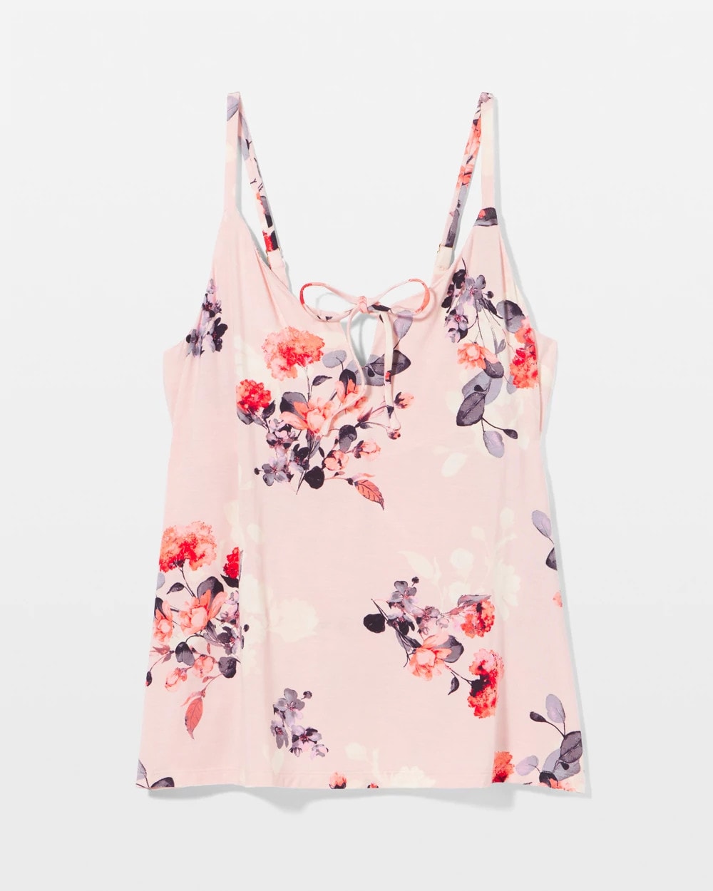 FLORAL DREAMS PINK BLUSH - Tie Front Camisole