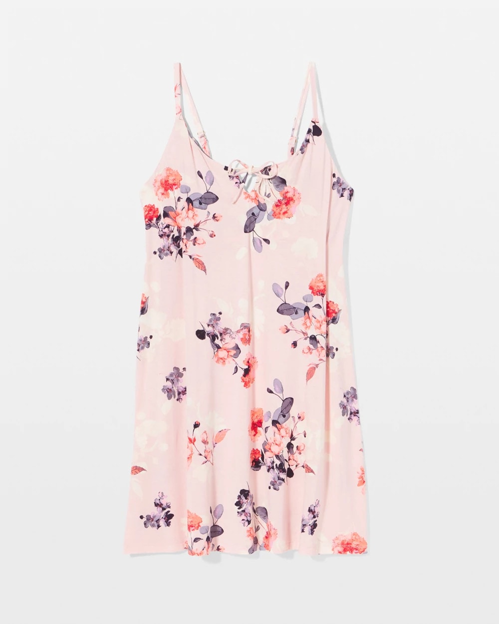 FLORAL DREAMS PINK BLUSH - Tie Front Chemise