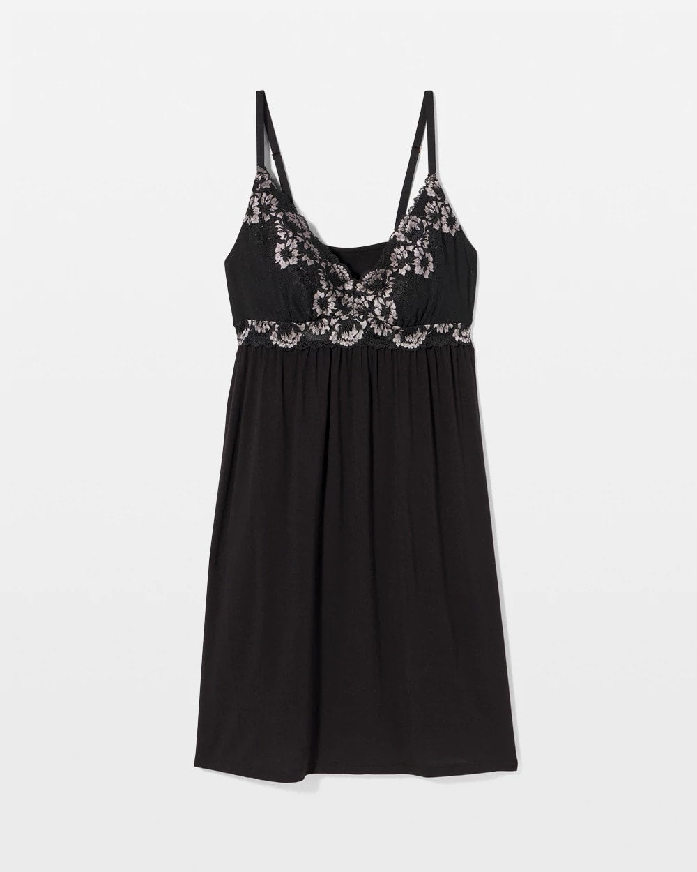 BLACK - Soft Support Lace Chemise