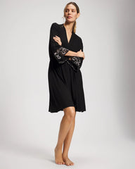 BLACK - Lace Robe
