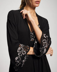 BLACK - Lace Robe