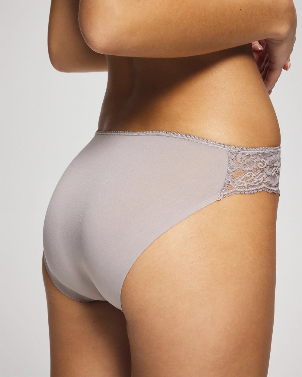 MINERAL GRAY - Edge Bikini Panty with Lace