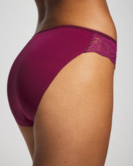 POMEGRANATE WINE - Edge Bikini Panty with Lace