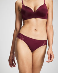 VELVET PLUM - Edge Bikini Panty with Lace
