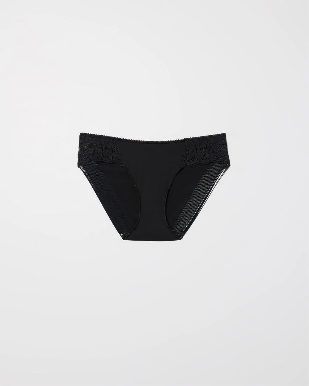 BLACK - Bikini Panty with Lace