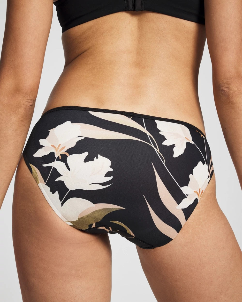 MYSTIC BLOOMS MINI BLACK - Edge Bikini Panty
