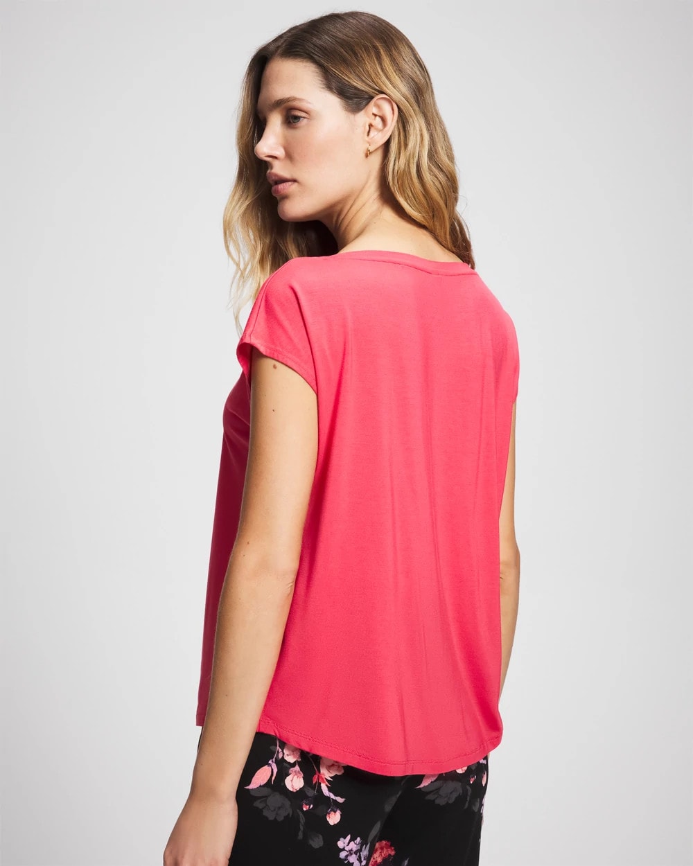 HEARTS DESIRE - Short Sleeve Boat Neck Top