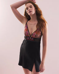 BLACK - Soma's Sexiest Silk Embroidered Chemise