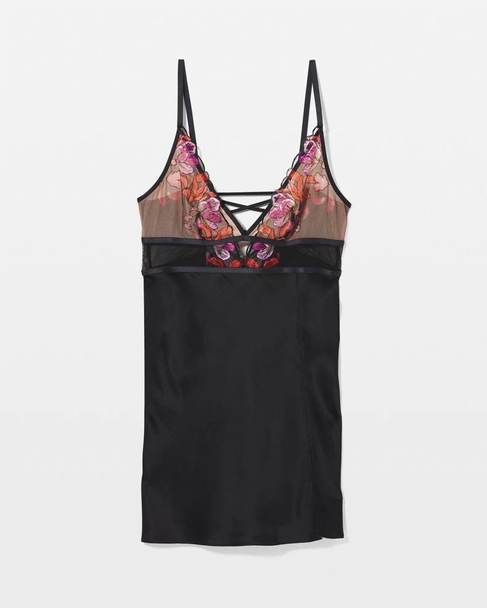 BLACK - Soma's Sexiest Silk Embroidered Chemise