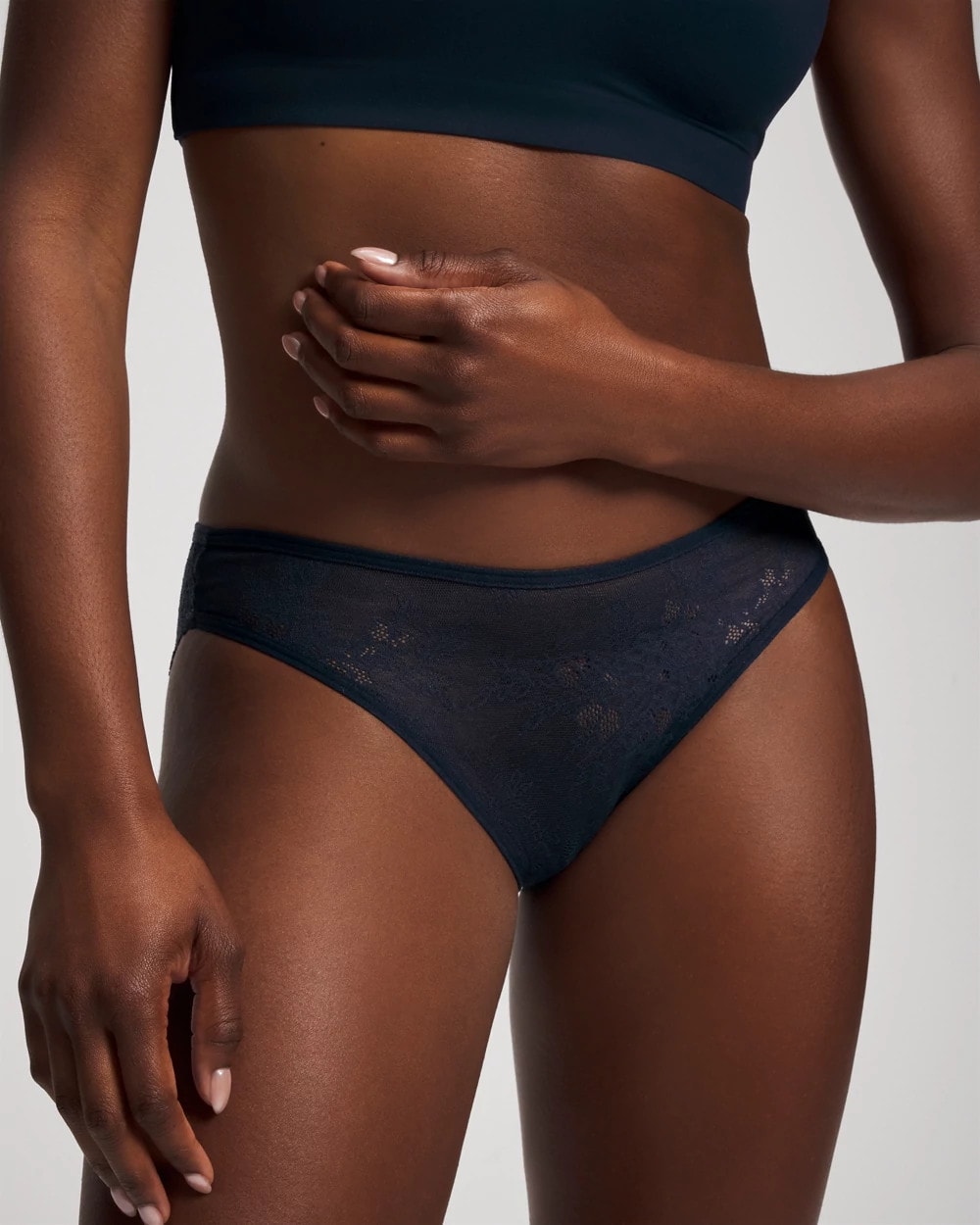 NIGHTFALL NAVY - All-Over Lace Bikini