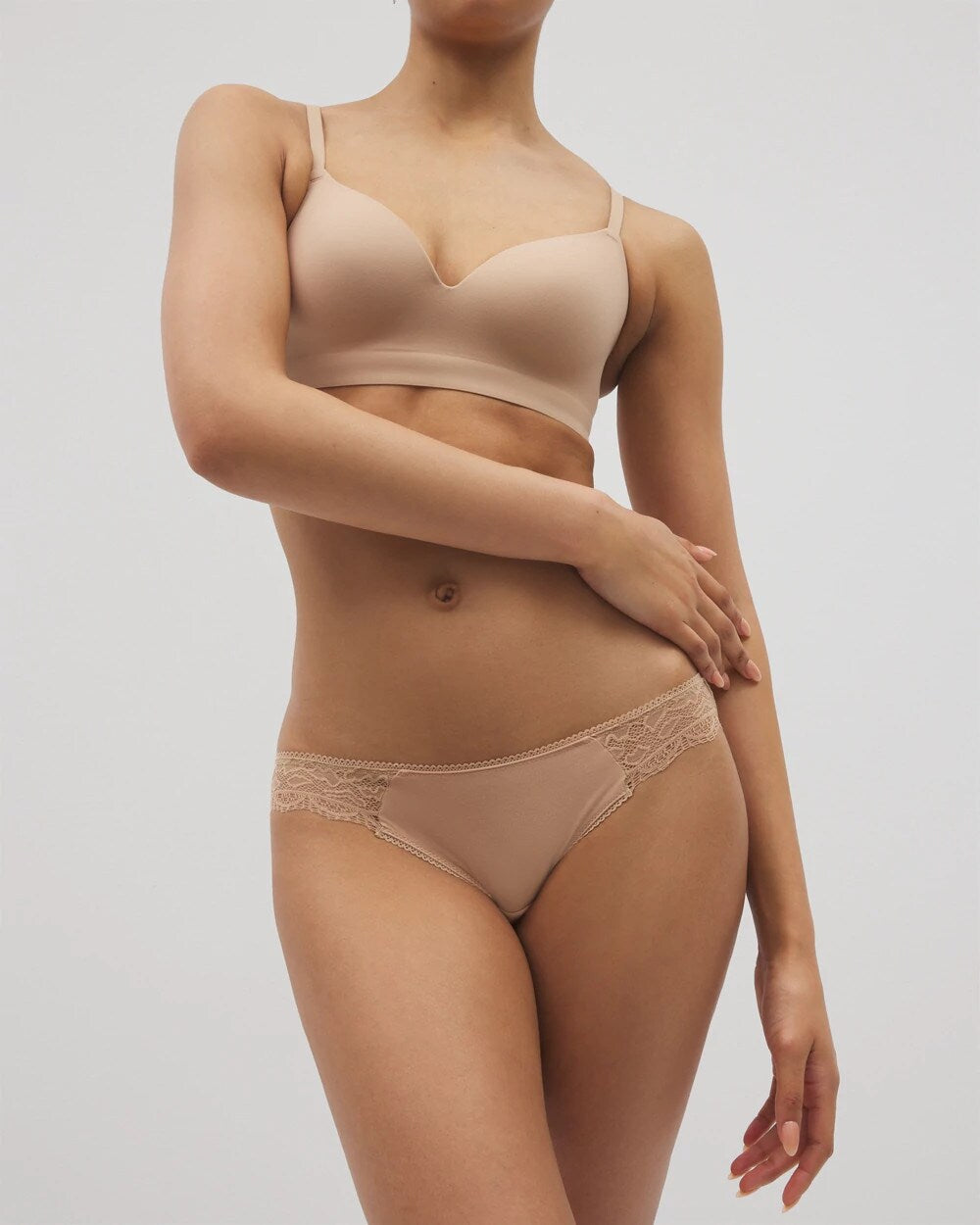 WARM AMBER - Bikini Panty with Lace