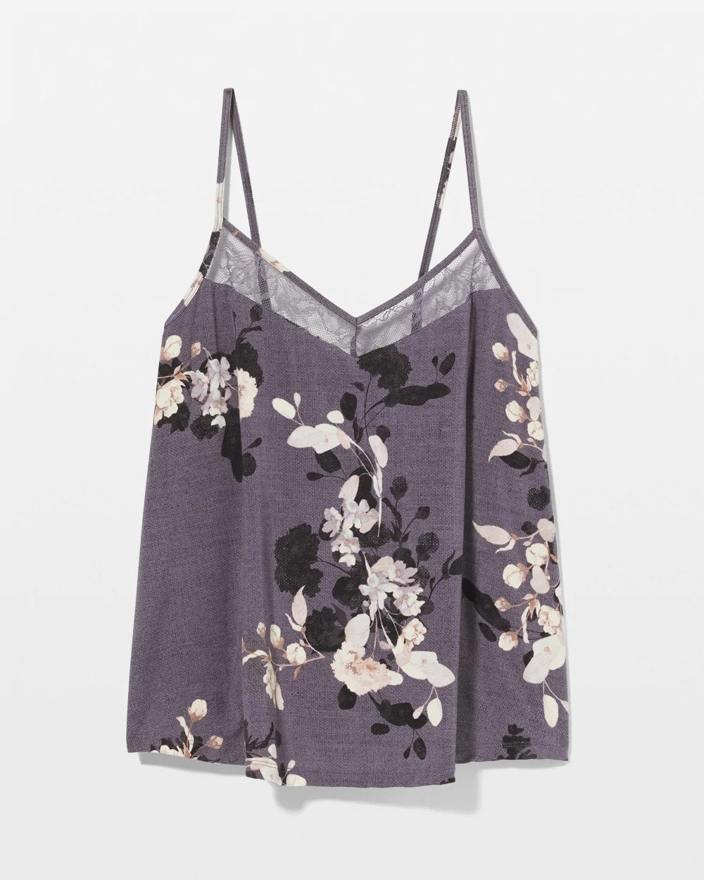 FLORAL DREAMS GRAY - Lace Cami