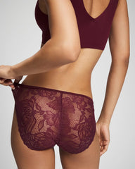 VELVET PLUM - Lace Back Bikini Panty