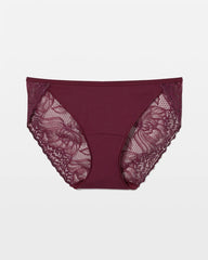 VELVET PLUM - Lace Back Bikini Panty
