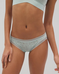 HARBOR GREEN - Soma Bikini Panty with Stretch Lace