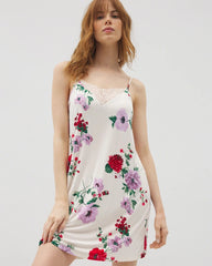 RHAPSODY FLORAL SUGAR - Lace Trim Chemise