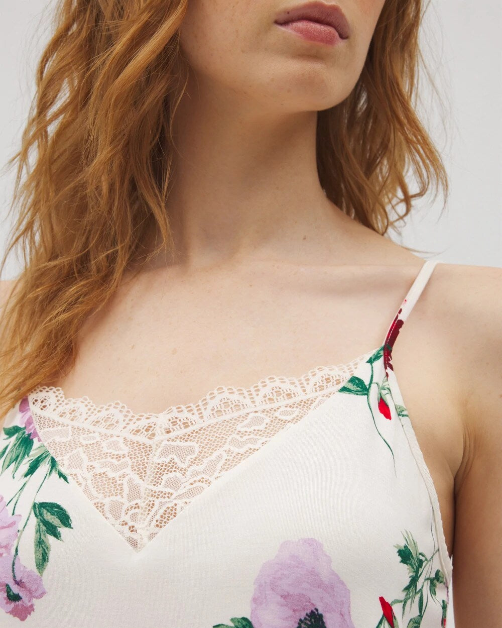 RHAPSODY FLORAL SUGAR - Lace Trim Chemise