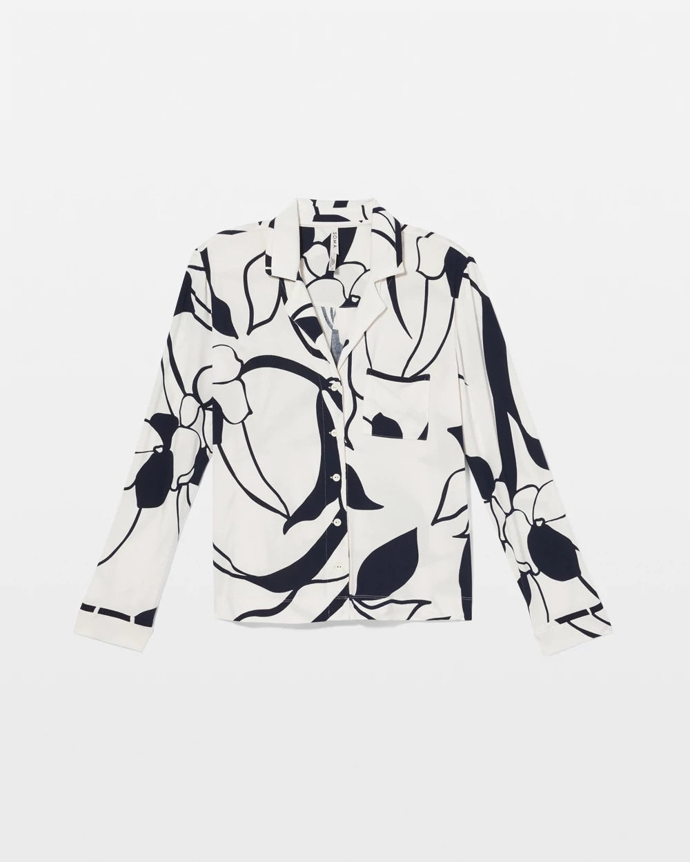 NOUVEAU FLORA CHAMP - Long-Sleeve Notch Collar Pajama Top