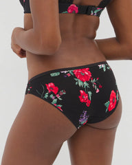 RHAPSODY FLORA MINI BLACK - Bikini Panty with Enchanting Lace