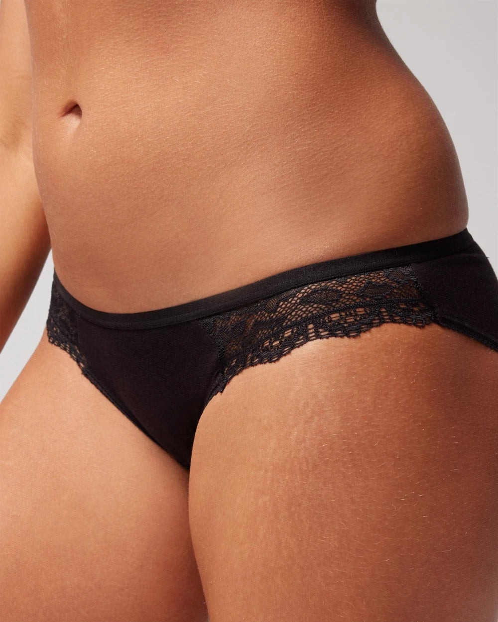 BLACK - Bikini Panty with Enchanting Lace