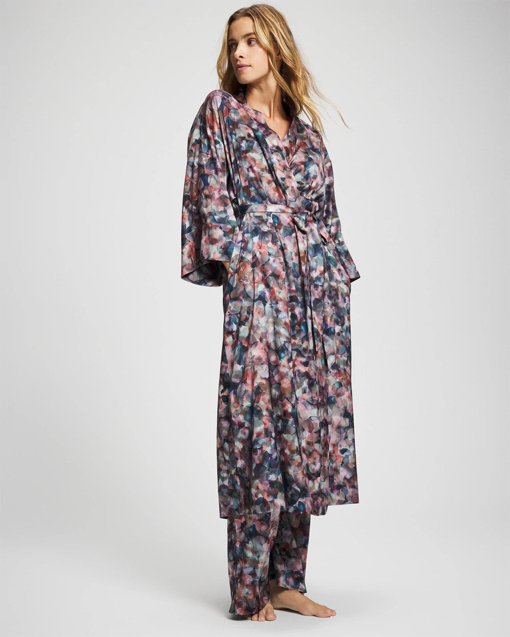 PETAL MOSAIC PETROL - Long Robe