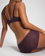 PLUM PERFECT - Soma Boyshort Panty with Stretch Lace