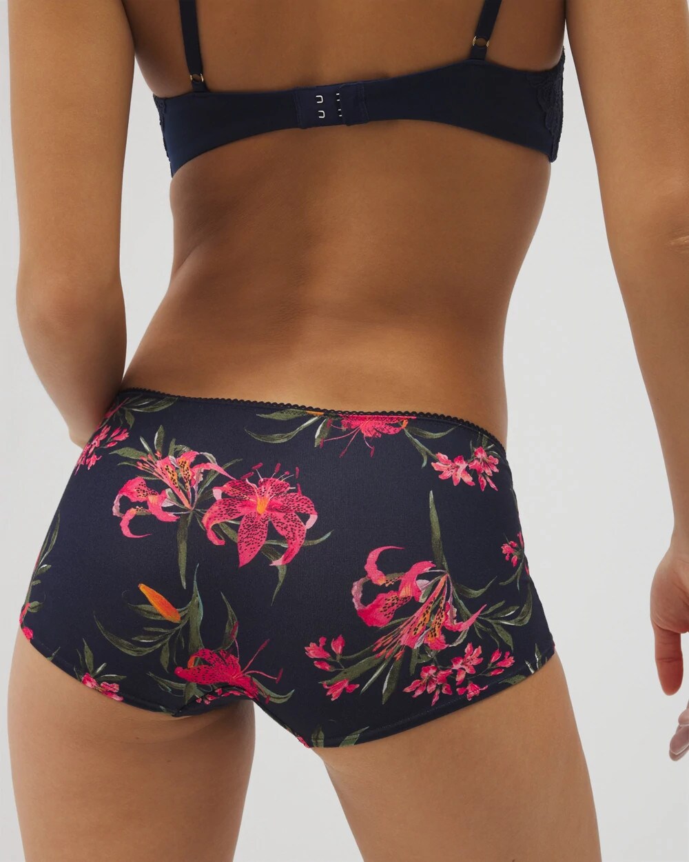 LE TIGRE FLORA MINI NAVY - Lace Boyshort Panty
