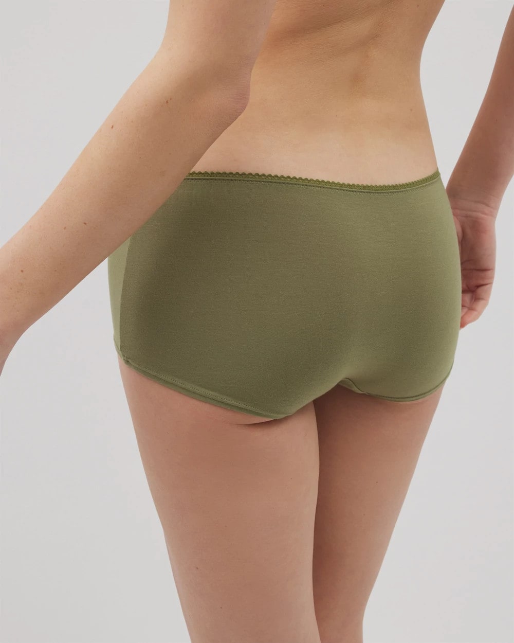 VETIVER GREEN - Lace Boyshort Panty