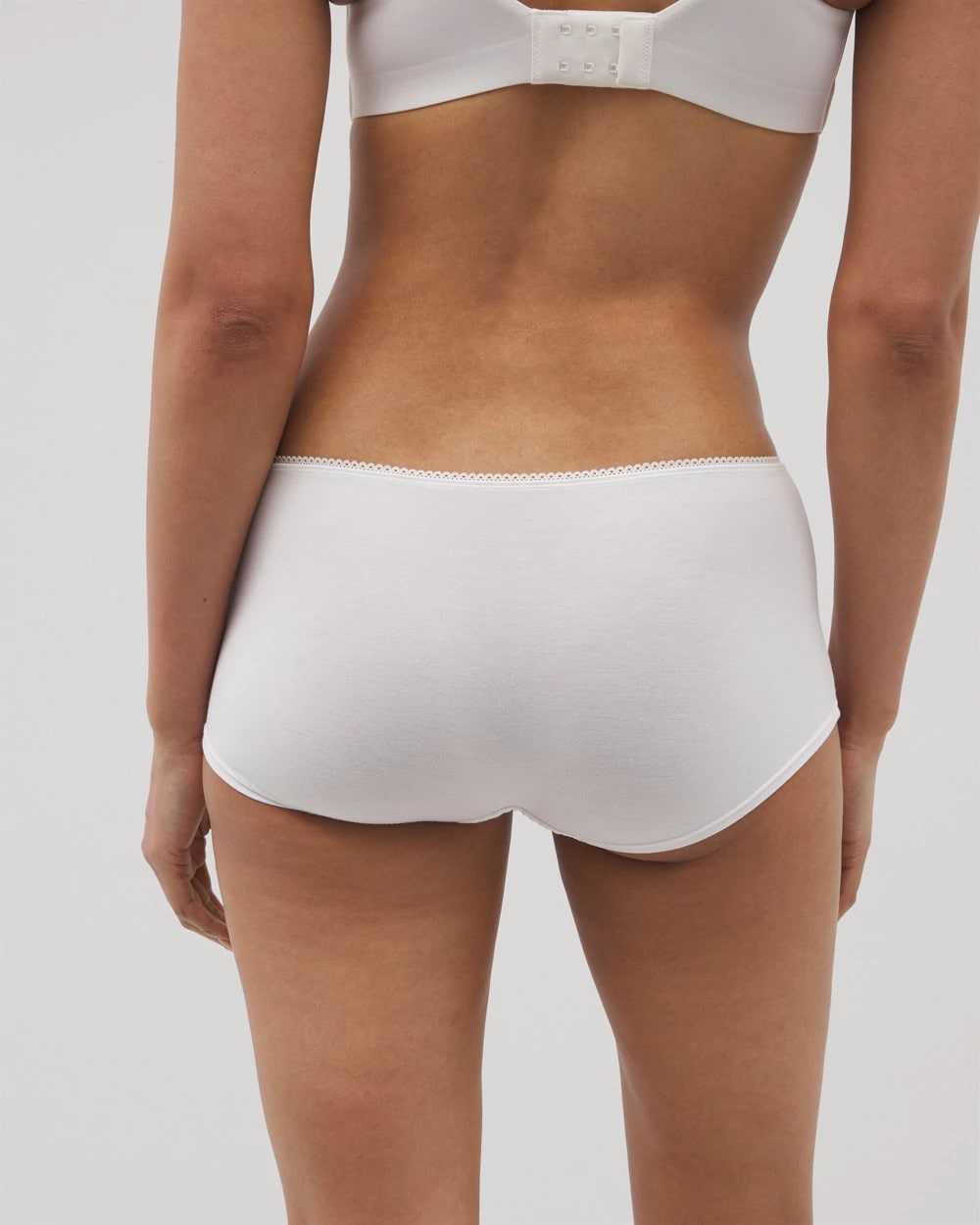 OPTIC WHITE - Lace Boyshort Panty