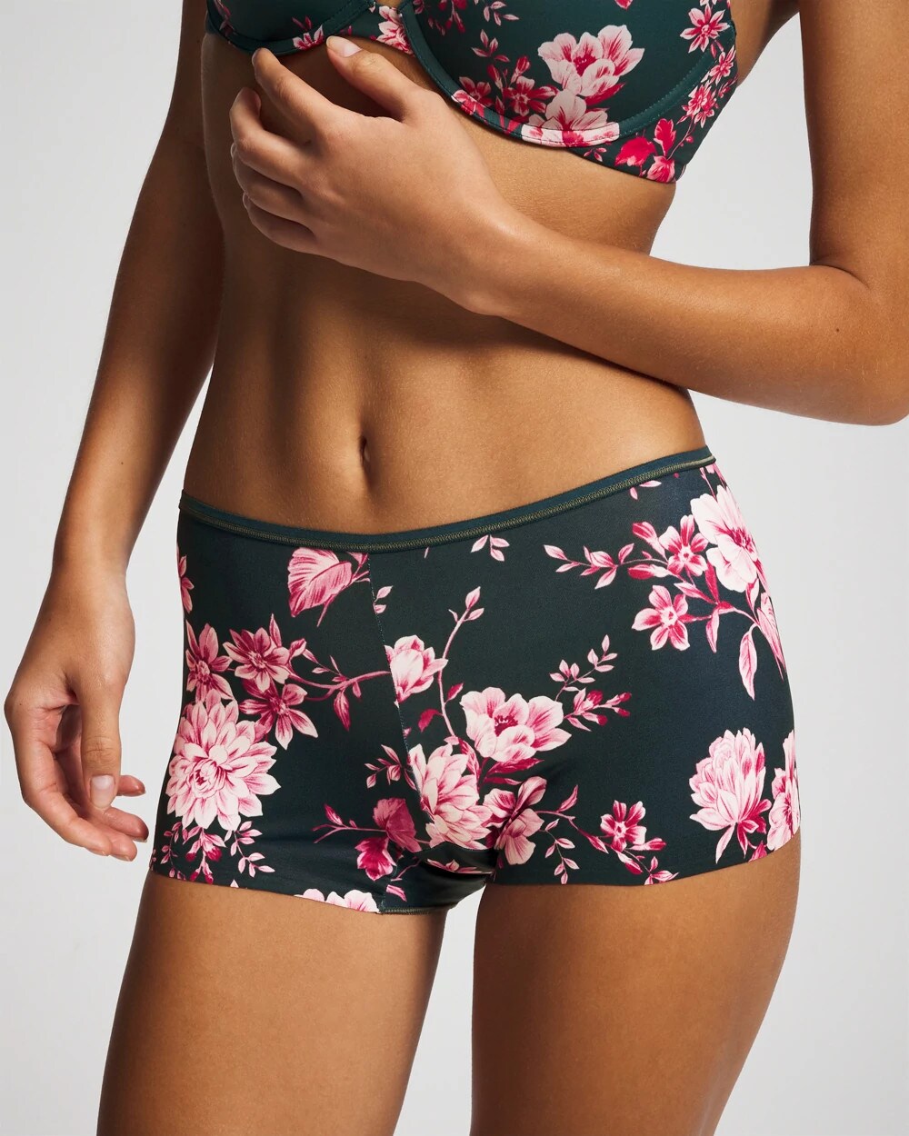 COTTAGE FLORAL MINI GREEN - Edge Boyshort Panty