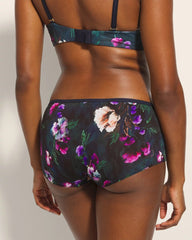 FLEUR EVER MINI NAVY - Boyshort Panty with Enchanting Lace