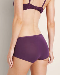 BLACKBERRY WINE - Boyshort Panty with Enchanting Lace