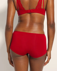 PAINT THE TOWN RED - Boyshort Panty with Enchanting Lace
