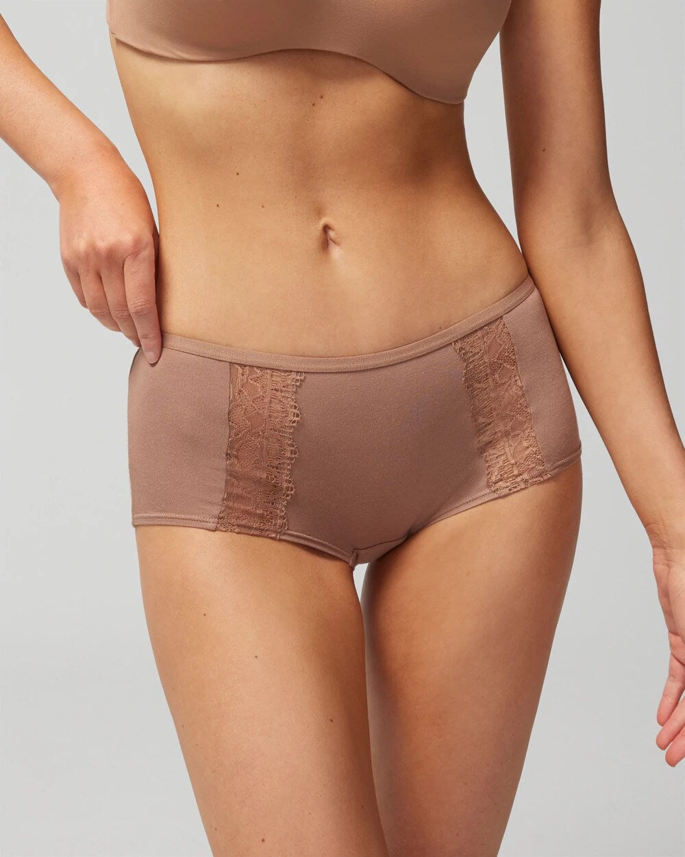 WARM SIENNA - Boyshort Panty with Enchanting Lace