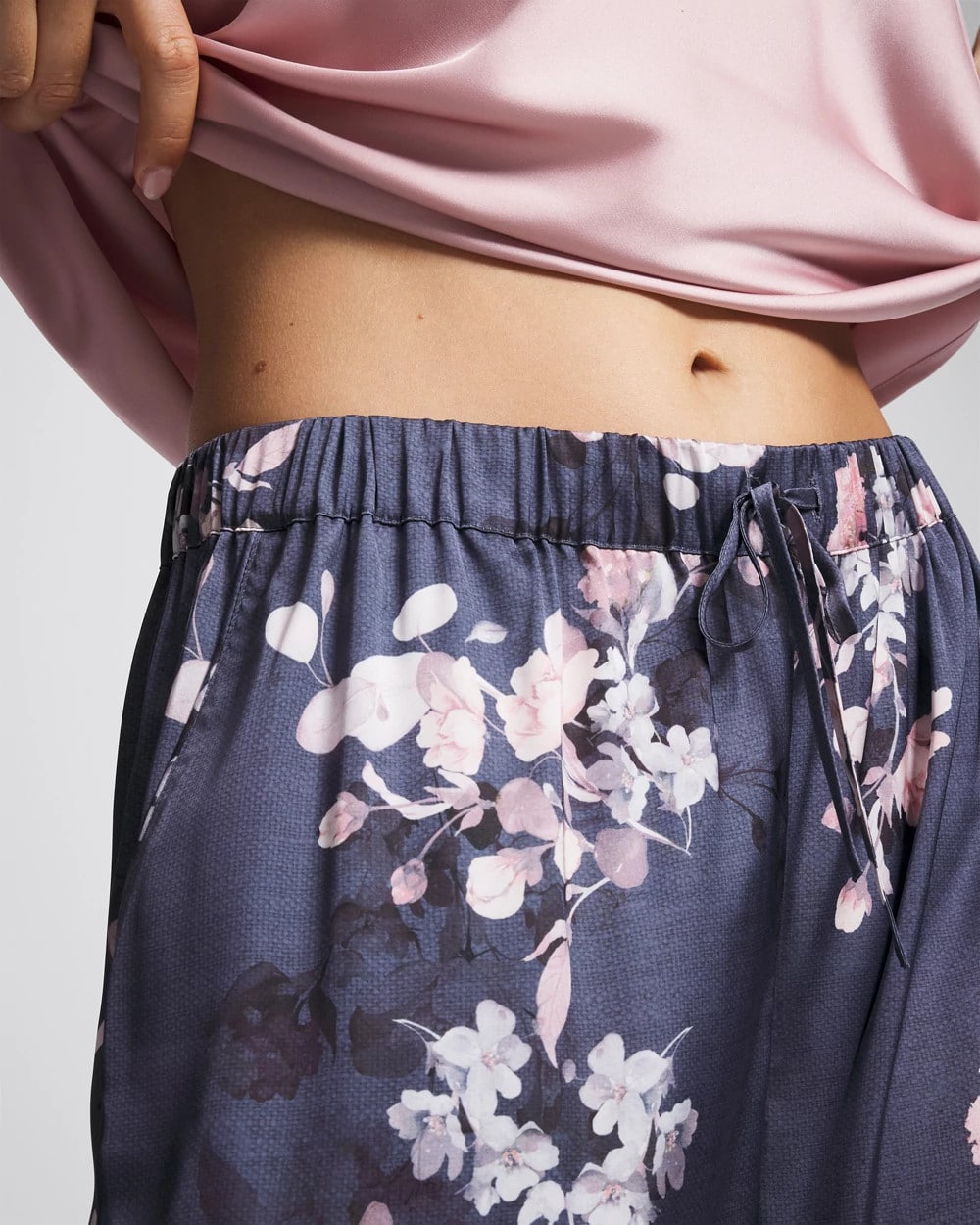FLORAL DREAMS GRAY - Piped Pajama Pant