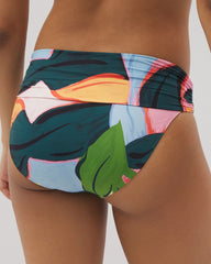 FLIRTY FLORA DARK SEA - Covertible Bikini Bottom
