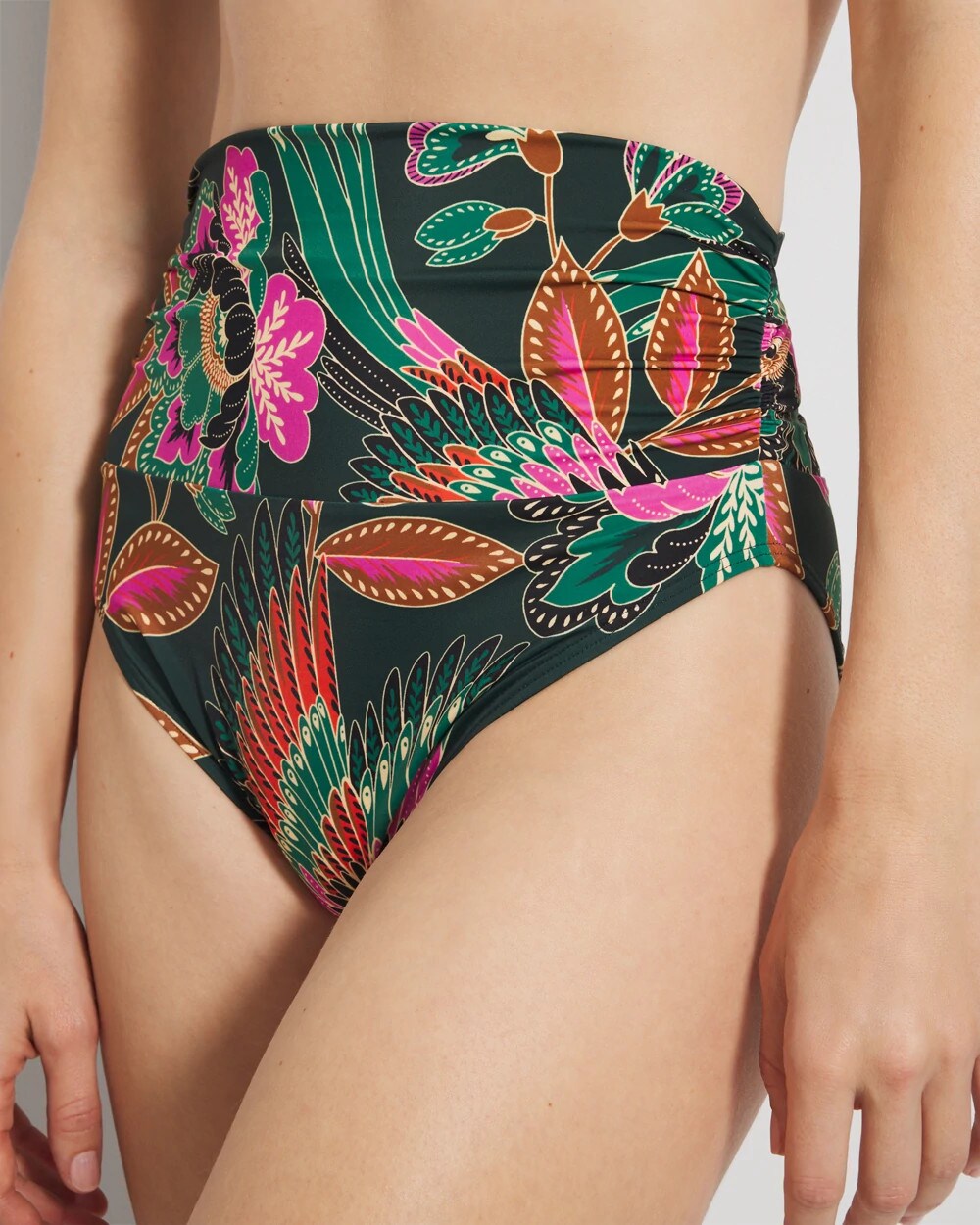PARROT-ISE LUSH EMERALD - Covertible Bikini Bottom