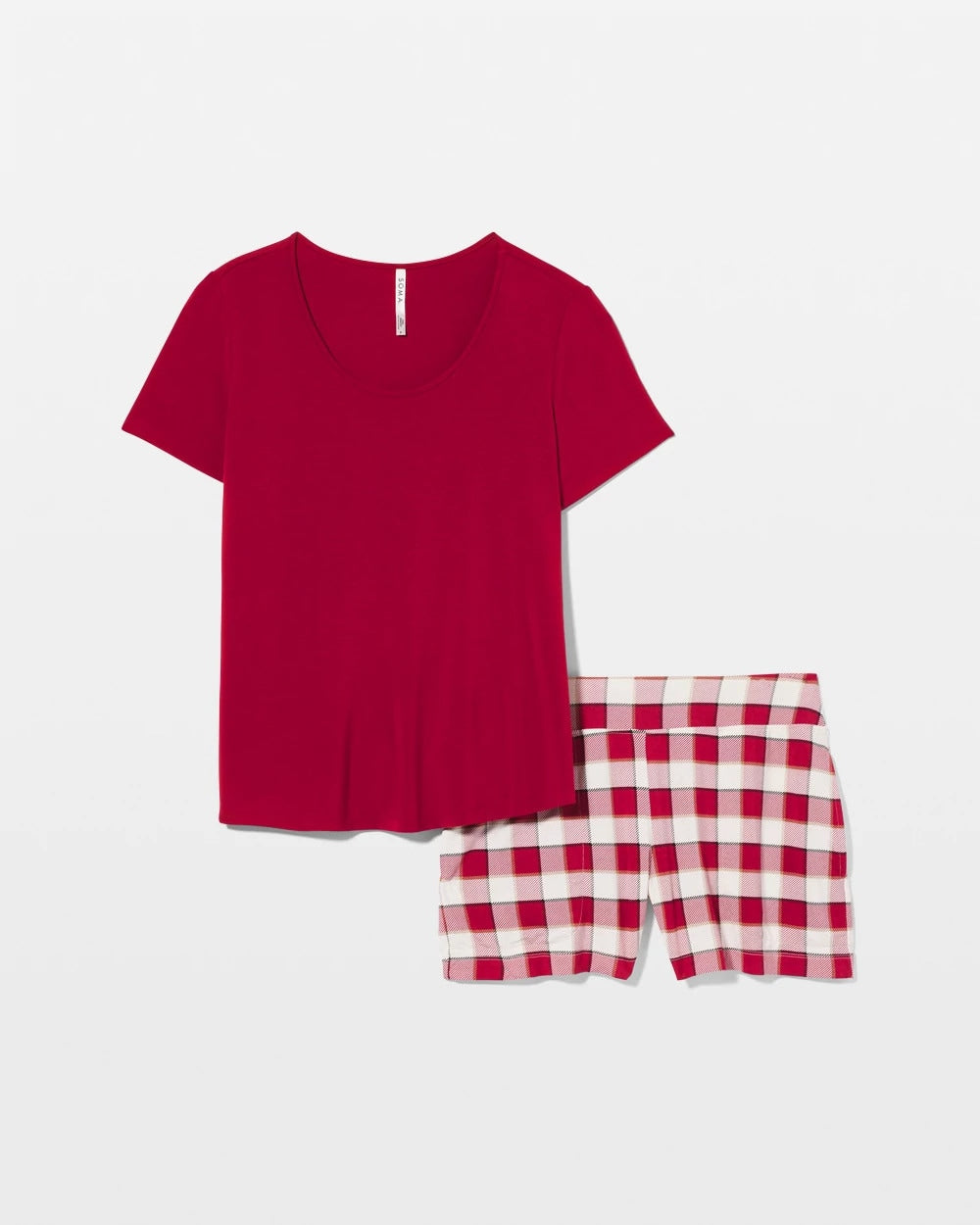 DREAMSCAPE PLAID CHAMP - Packaged Short-Sleeve Short Pajama Set