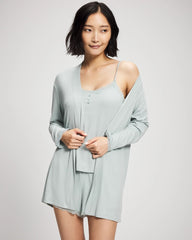 GREEN MIST - Pointelle Pajama Cardi
