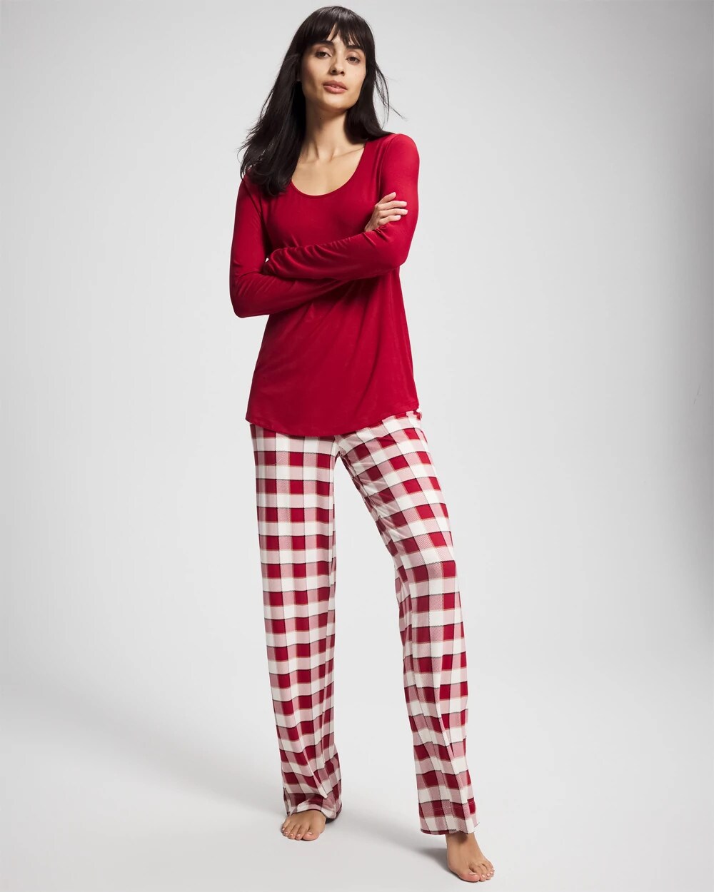 DREAMSCAPE PLAID CHAMP - Packaged Long-Sleeve Pant Pajama Set