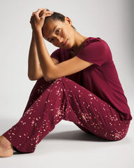 SCATTERED SQUARES VP/FOIL - Packaged Short-Sleeve Pant Pajama Set