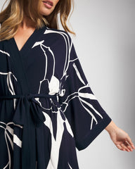 NOUVEAU FLORA NAVY - Short Robe
